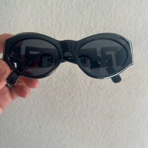 Gianni Versace T74 C Col 852 Rhinestone Gold Rare! Sunglasses Women's